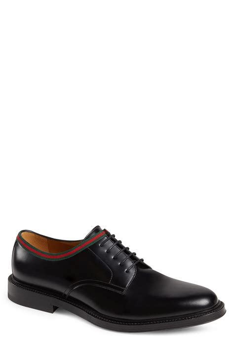 gucci perforated leather derby black sale 12|Men's Gucci Derby shoes .